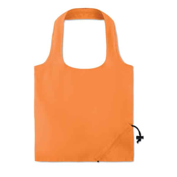 Shopper richiudibile arancione in cotone con manici corti