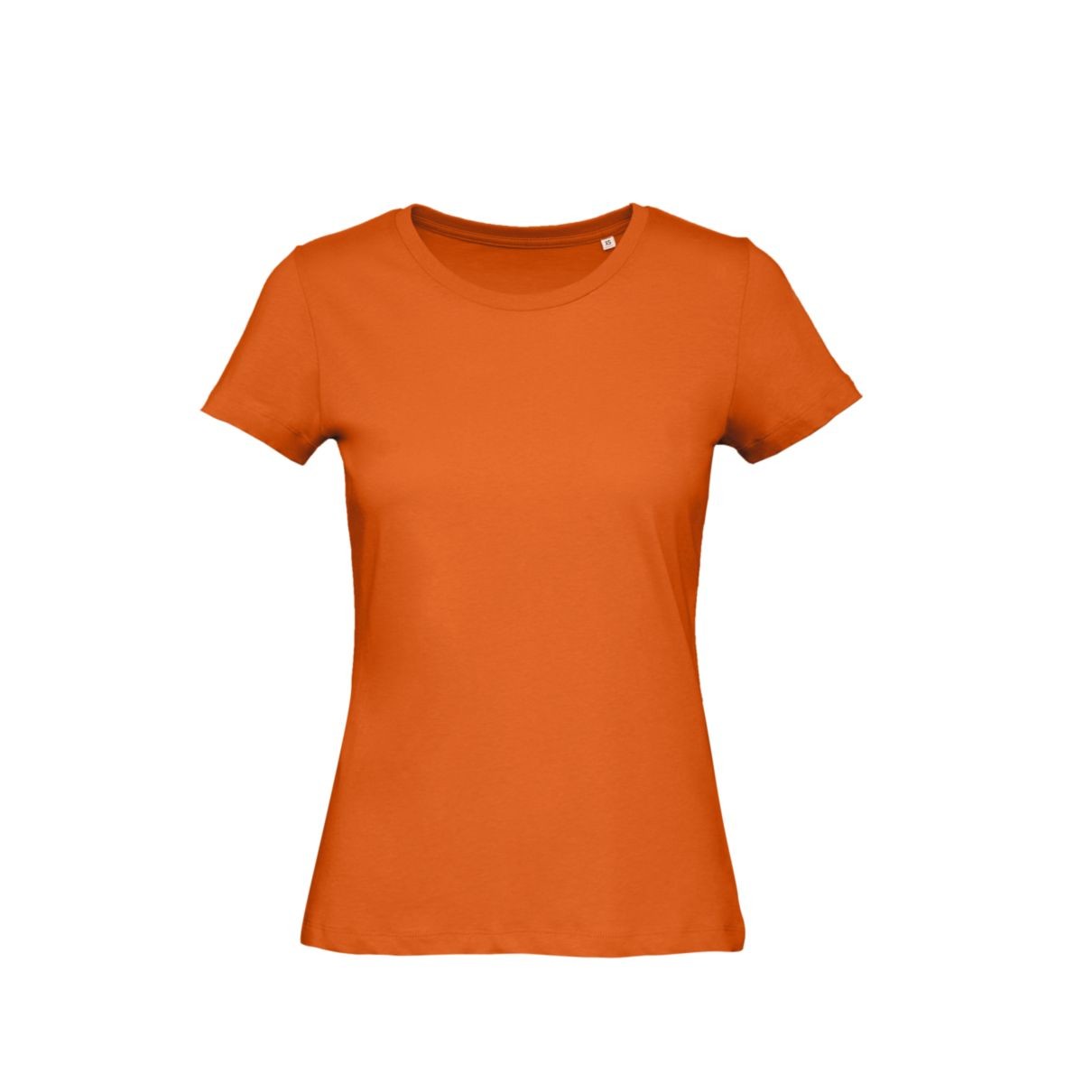 Tshirt in cotone organico maniche corte a girocollo di colore arancio