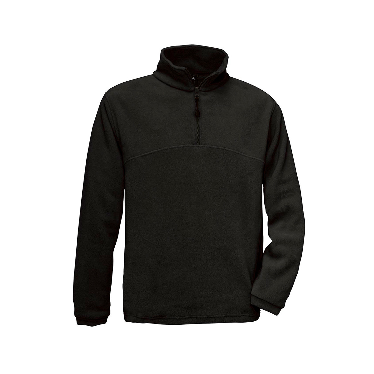 Pile nero con zip su collo