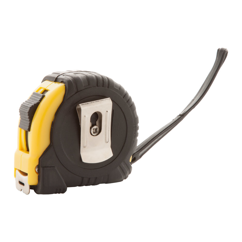Metro giallo avvolgibile con clip in metallo