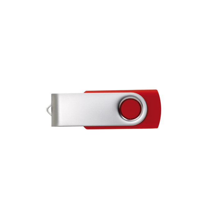 Chiavetta usb rossa con chiusura protettiva in metallo