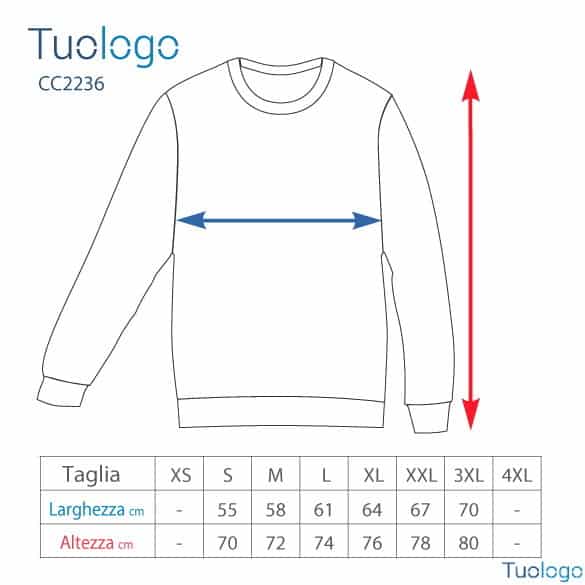 Tabella taglia altezza e larghezza