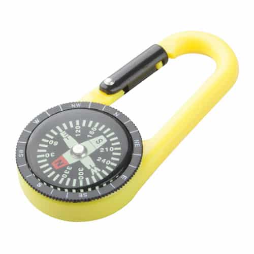 Moschettone giallo in plastica con bussola