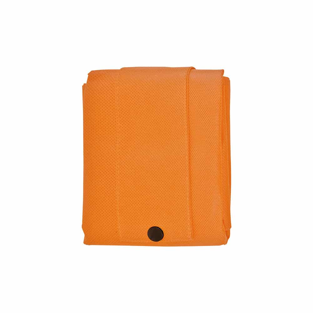 Shopper richiudibile in tnt arancione con manici corti