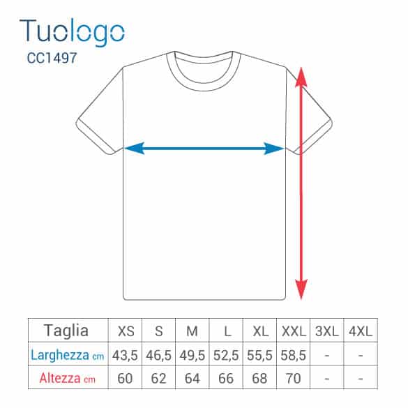Tabella misure altezza e larghezza