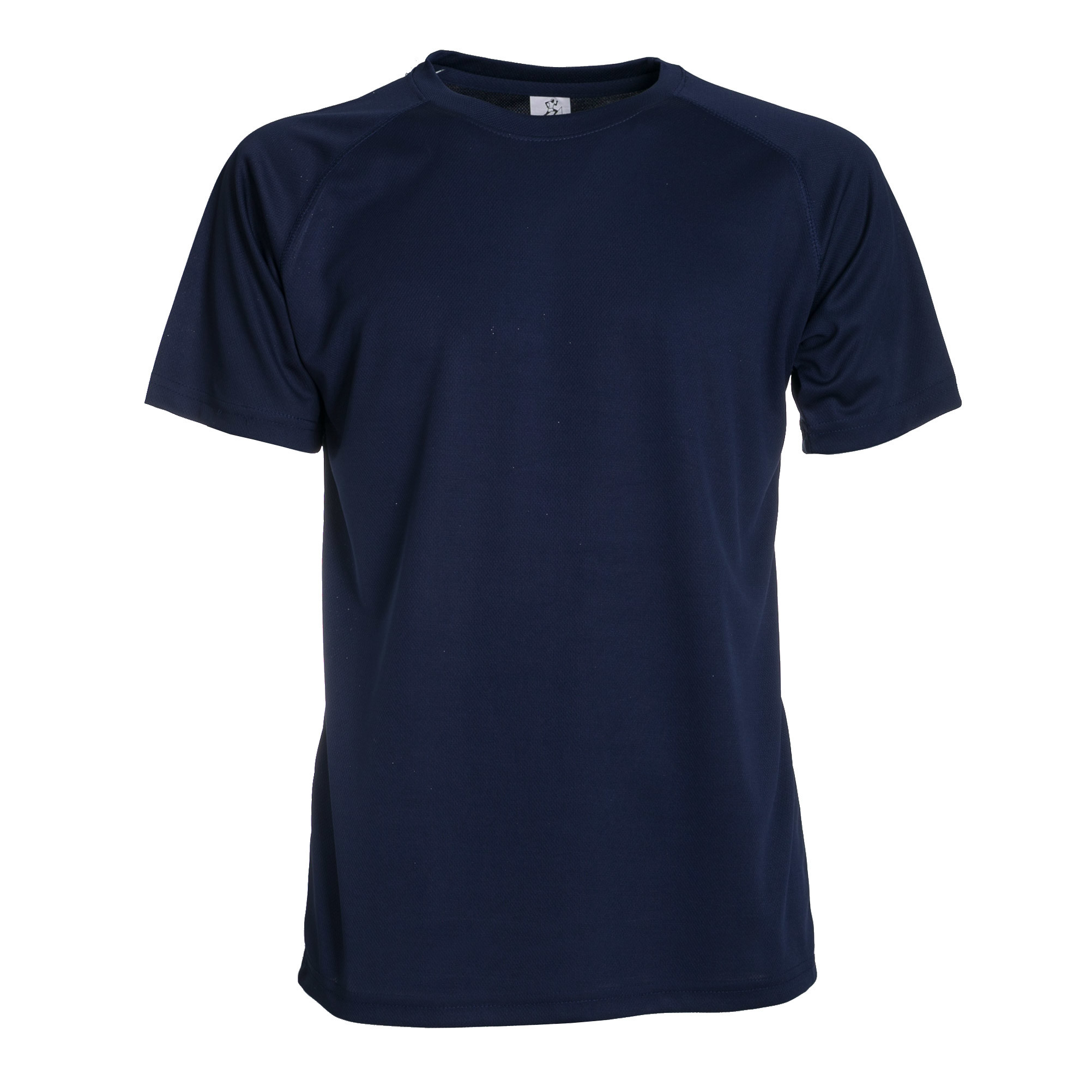 Tshirt sportiva uomo blu navy in tessuto traspirante