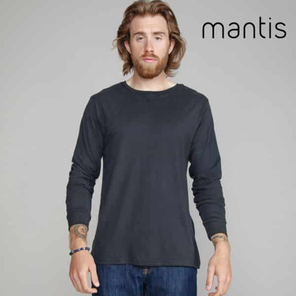 Uomo con maglia grigia manica lunga 100% cotone