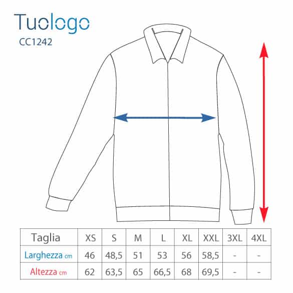 Tabella taglie altezza larghezza