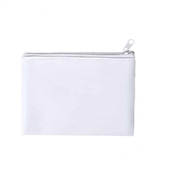 Portamonete bianco con chiusura zip