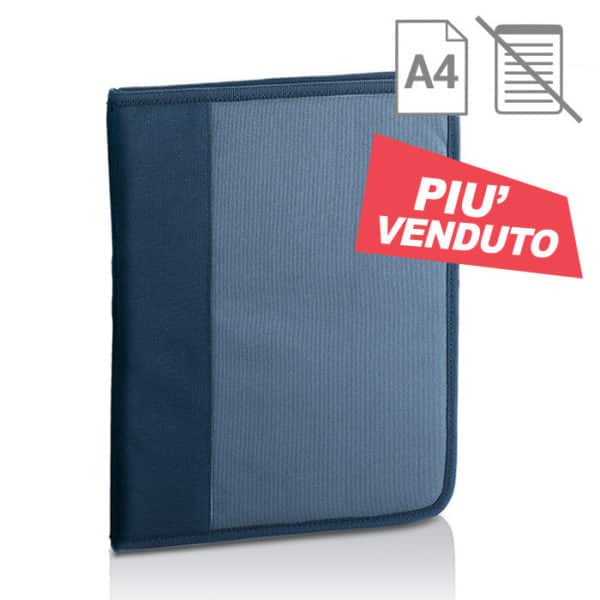 Portablocco blu in tessuto con ceniera e tasche interne