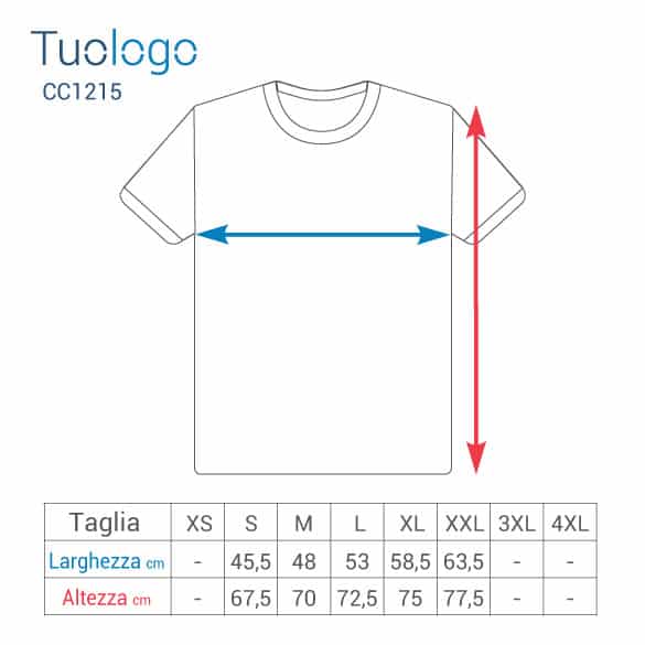 Tabella taglia altezza larghezza