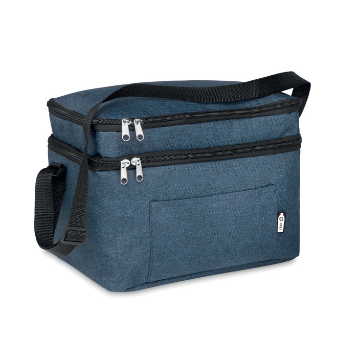 Borsa frigo in rpet blu con due scomparti e fodera
