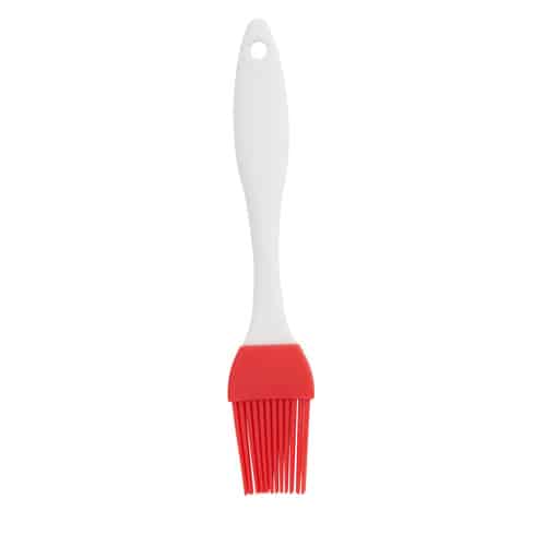 Pennello da cucina in silicone bianco e rosso