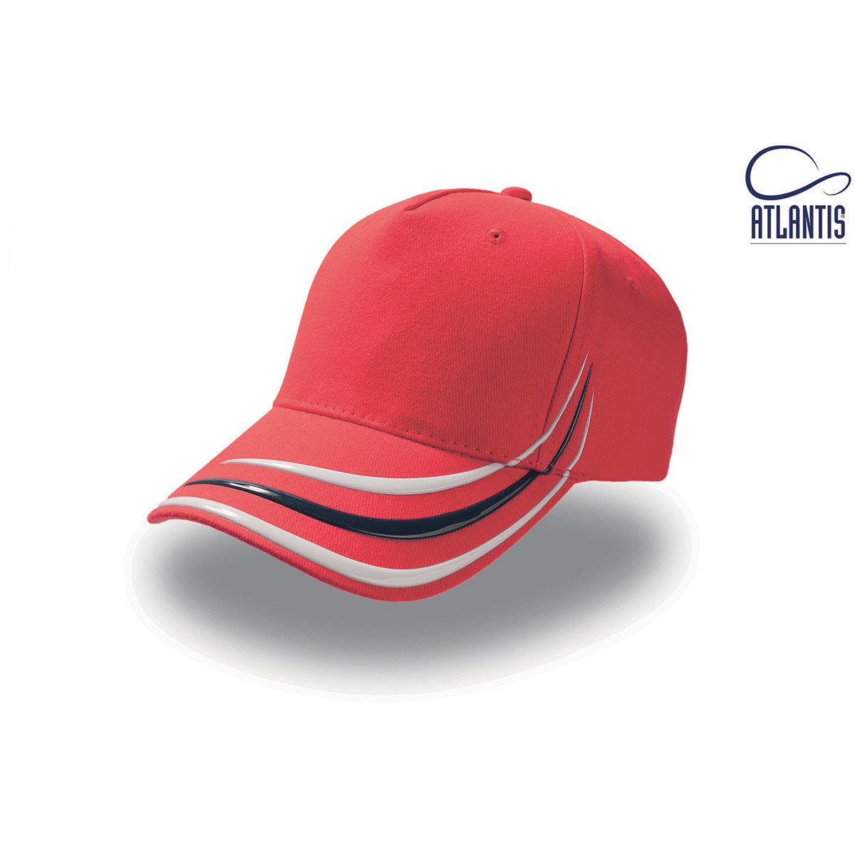 Cappello color salmone in cotone con stampa a colori