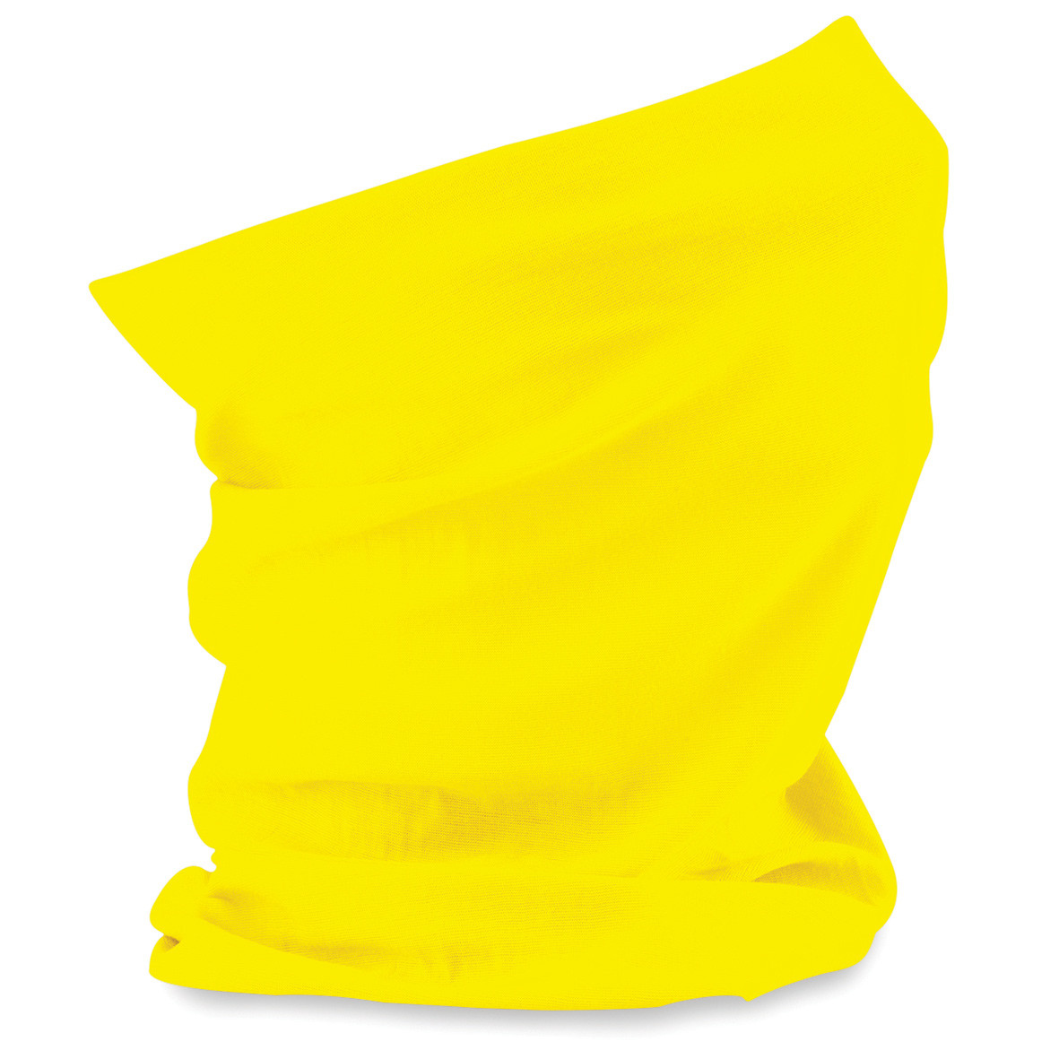 Fascia multiuso in poliestere senza cuciture di colore giallo fluo