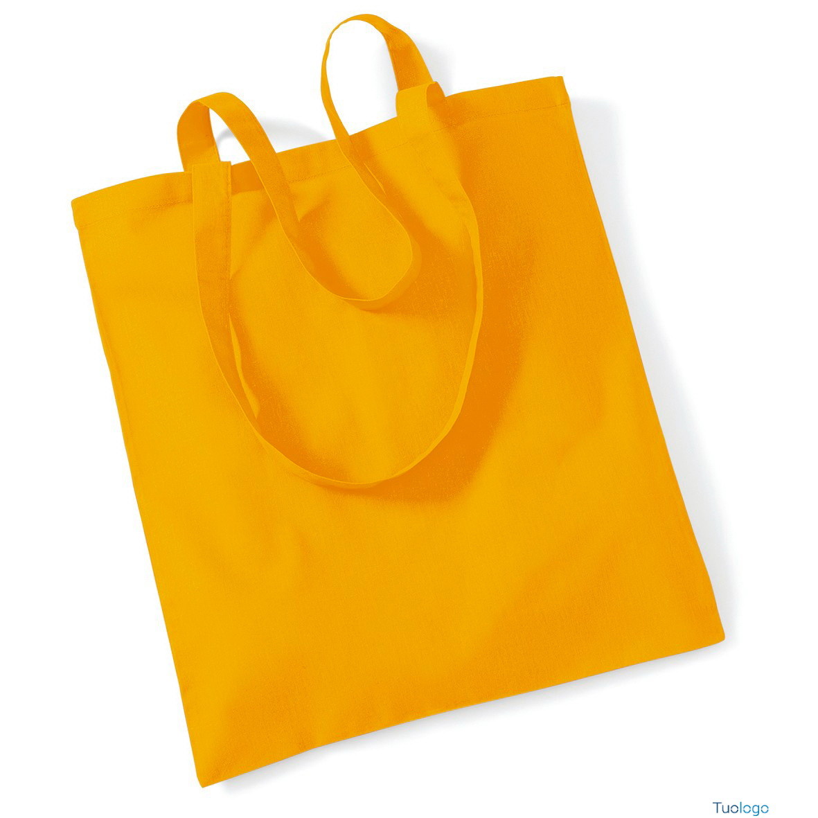 Shopper arancione con manici lunghi