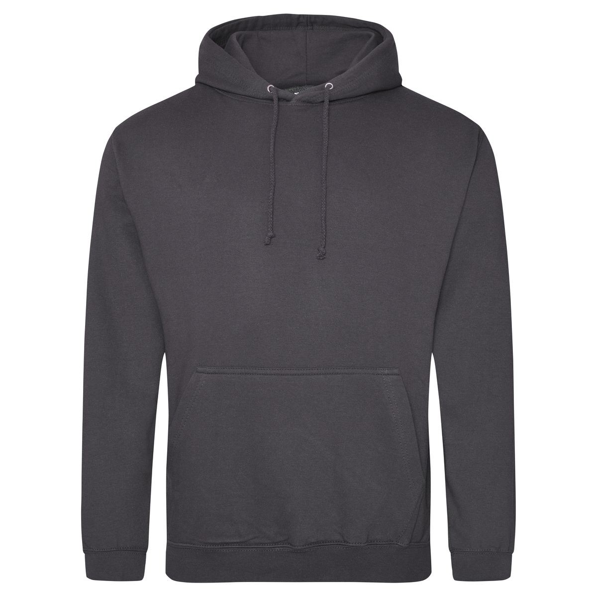 Felpa nera con tascone e cappuccio