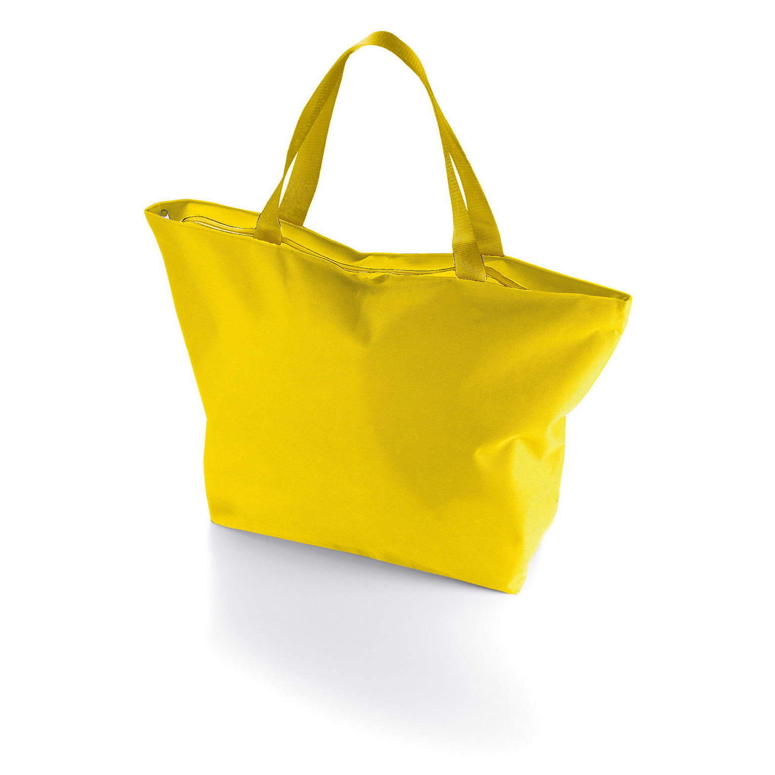 Borsa mare gialla con zip e laccetti