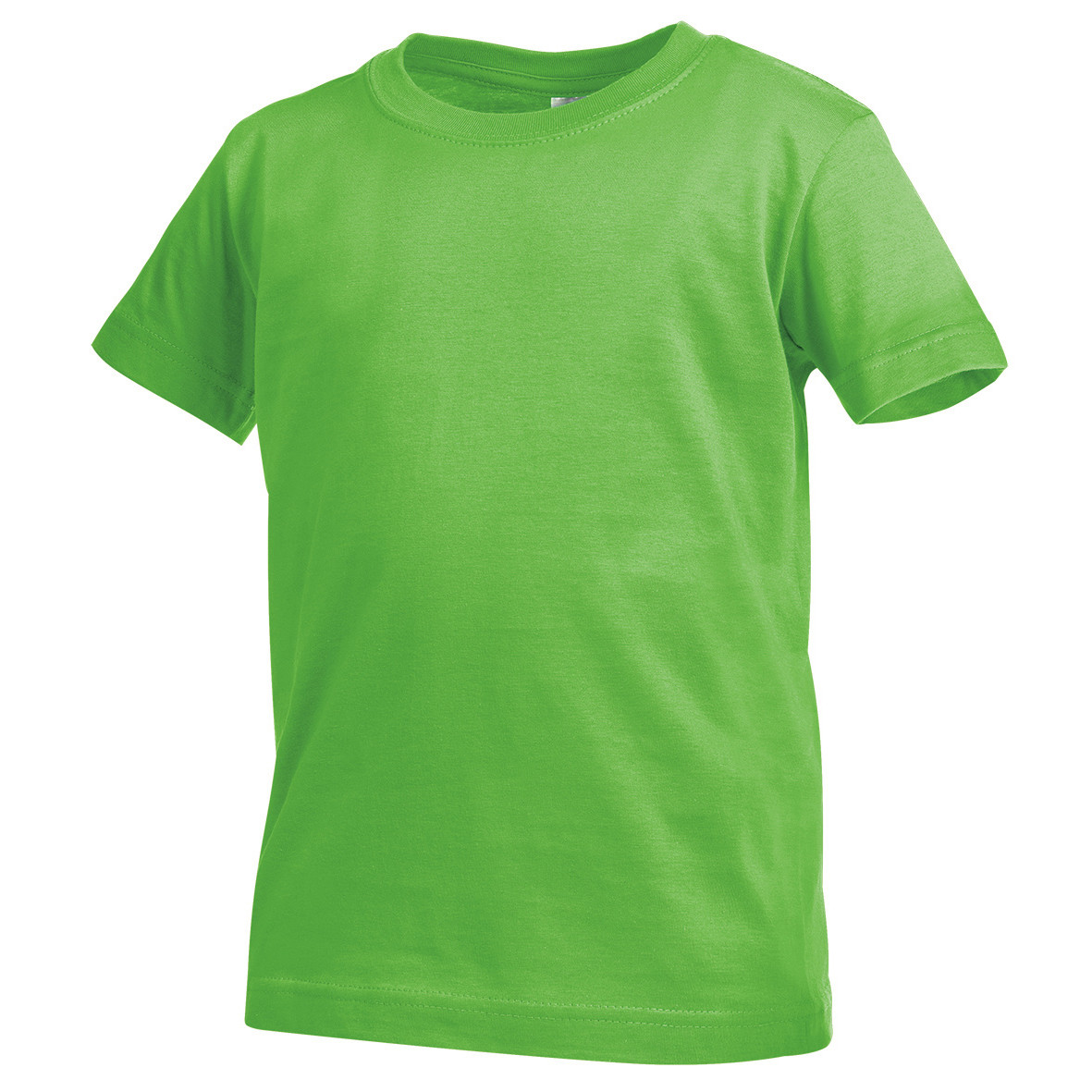 Tshirt da bambino verde chiara manica corta 100% cotone