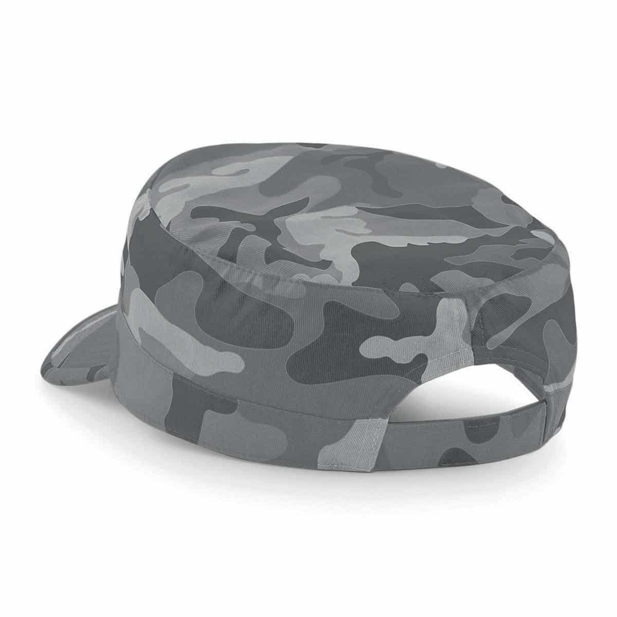 Cappellino con chiusura con velcro e visiera di colore camouflage tinte grigie