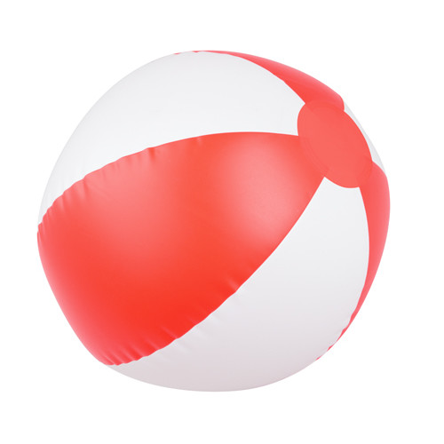 Pallone da spiaggia in pvc bianco e rosso