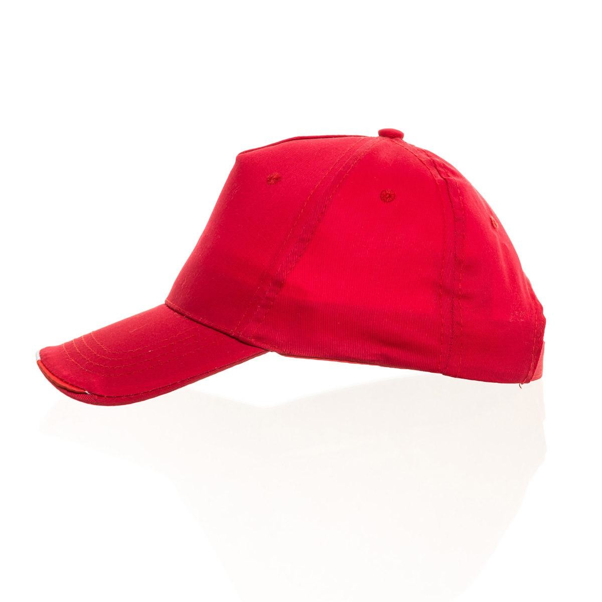 Dettaglio profilo cappello rosso