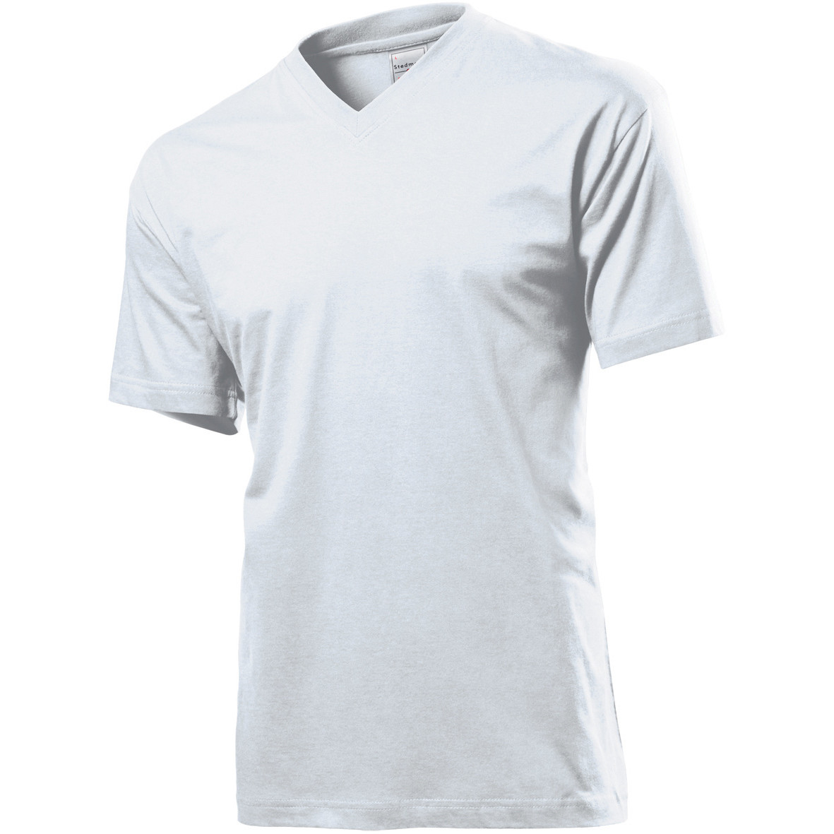 Tshirt da uomo manica corta bianca con scollo a V 100% cotone