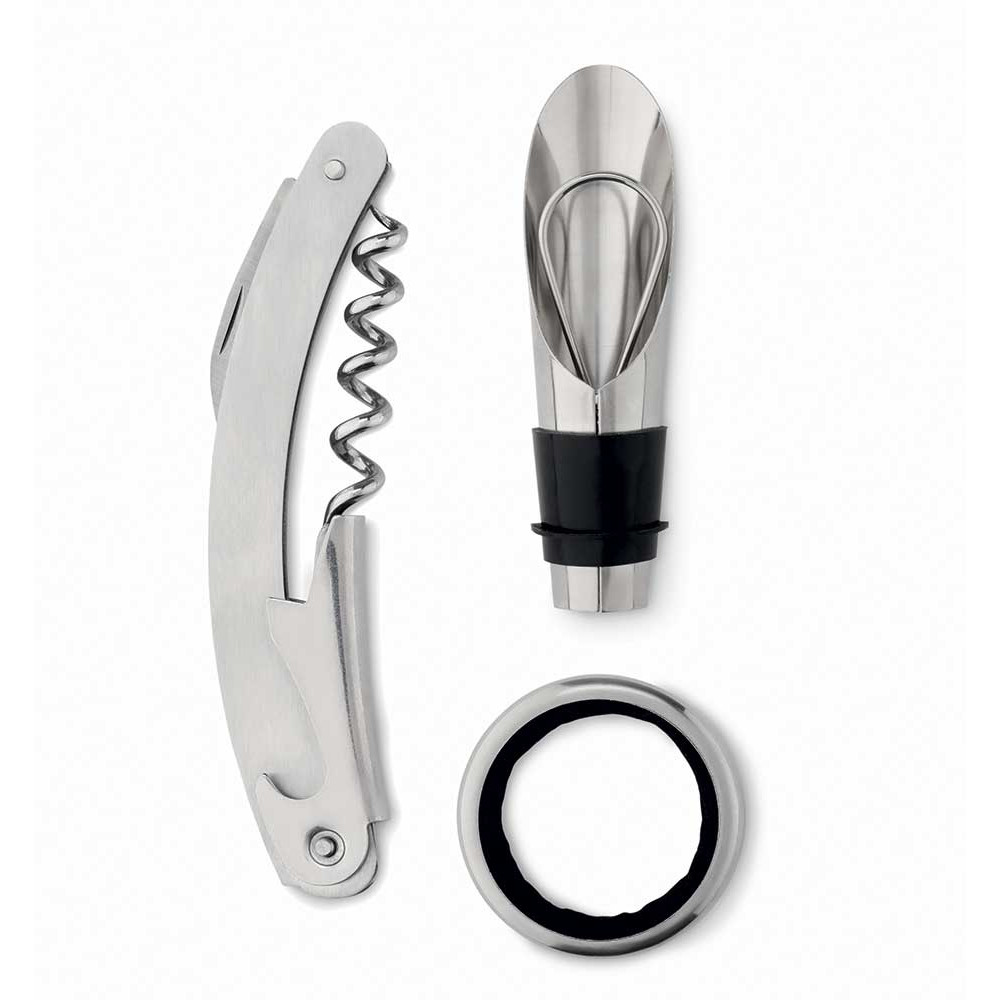 Apribottiglia, anello salvagoccia e tappo