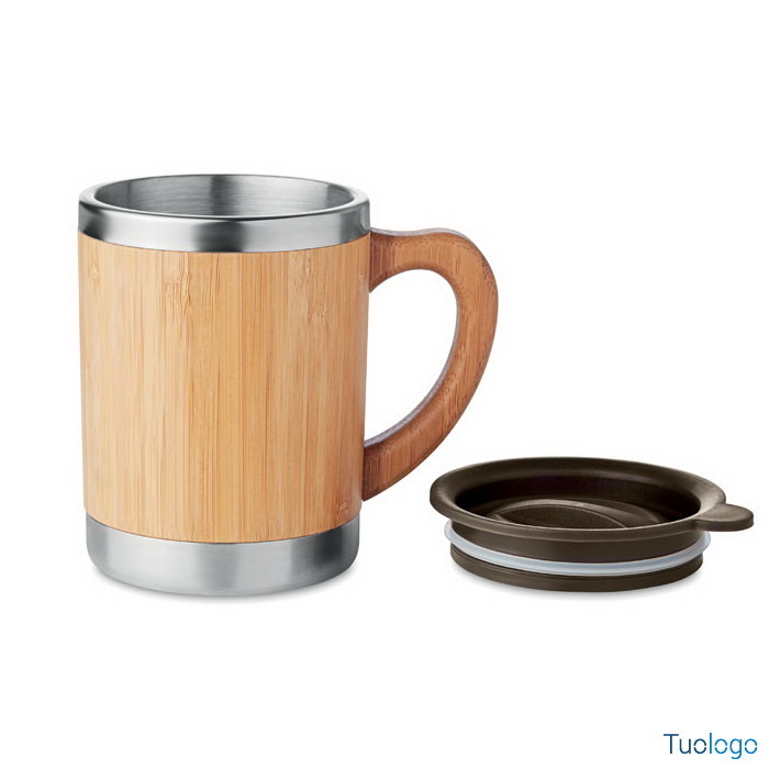 Tazza in bamboo con beccuccio girevole