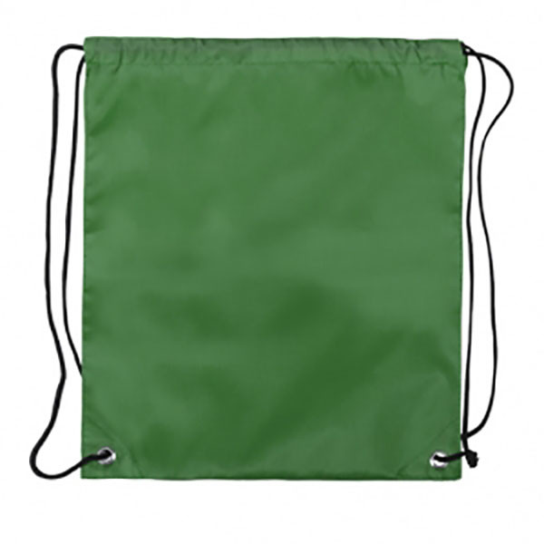 Zainetto in poliestere verde con laccetti