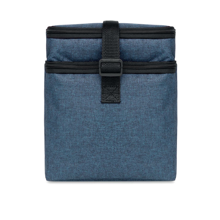 Borsa frigo in rpet blu con due scomparti e fodera