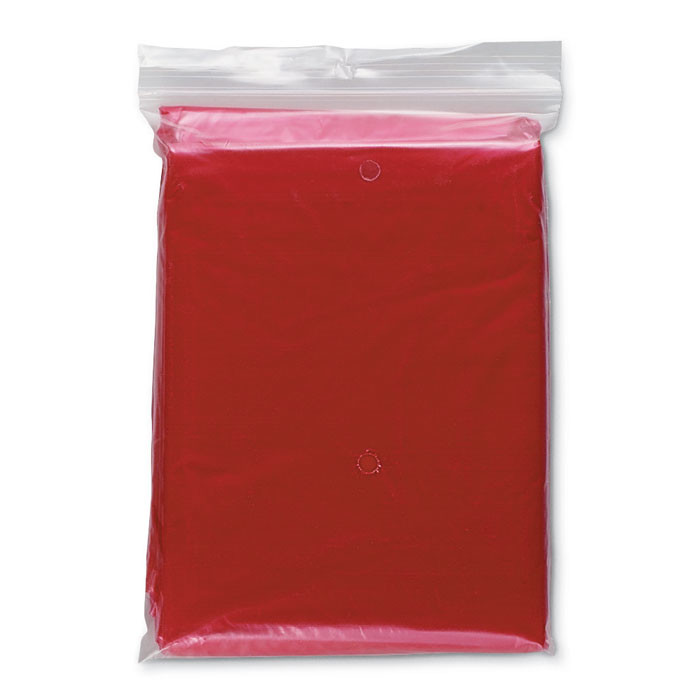Confezione singola con dentro poncho rosso