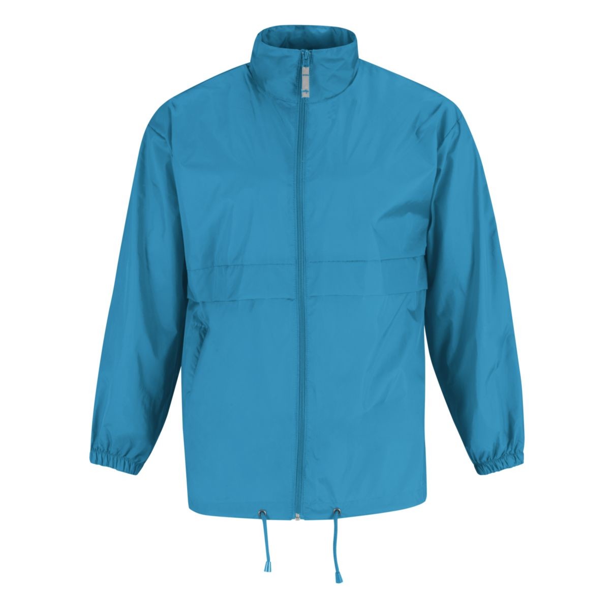 Impermeabile con cerniera azzurro