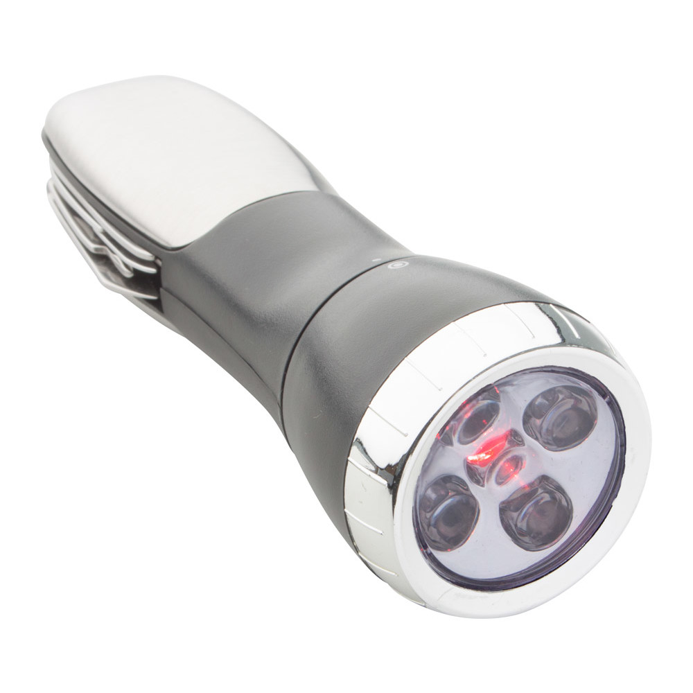 Torcia multiuso grigia con tredici funzioni