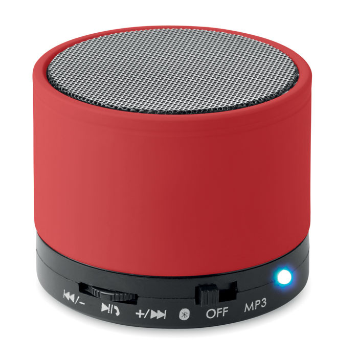 Speaker in abs rosso con finitura gommata