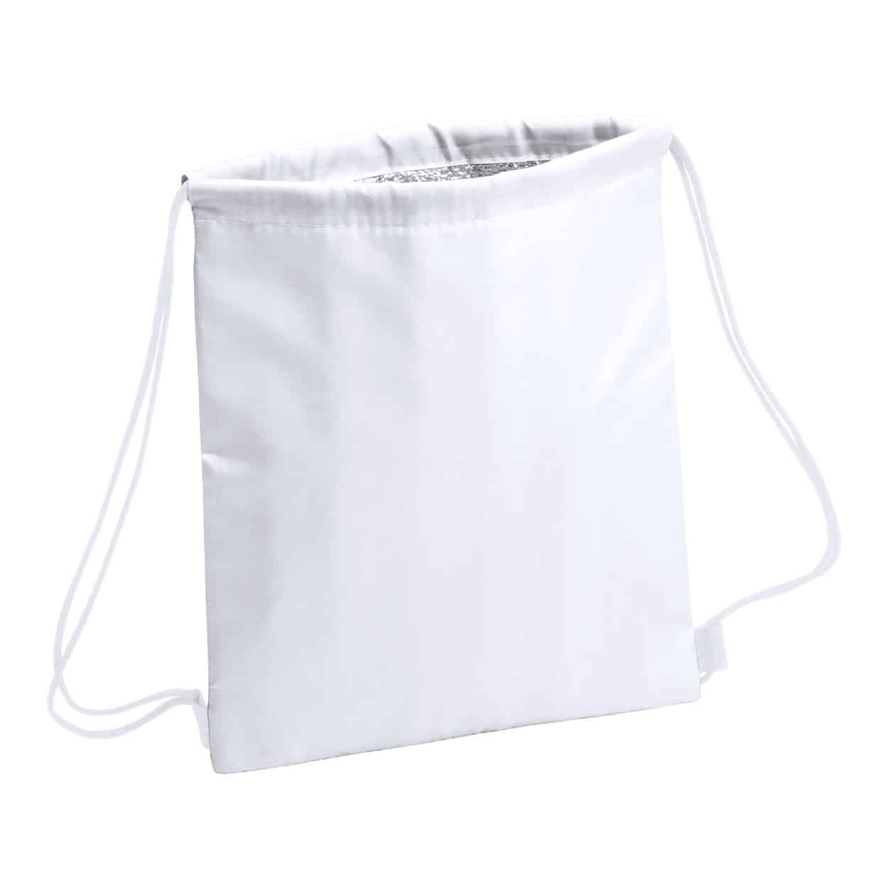 Borsa termica in alluminio e poliestere bianco