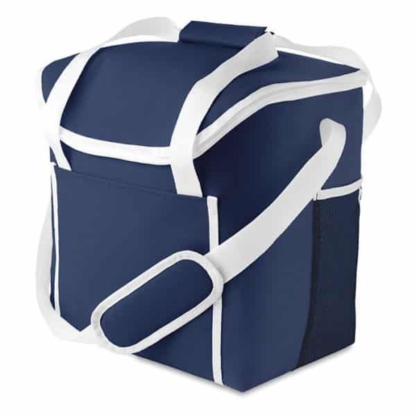 Borsa frigo in poliestere blu con tasca interna