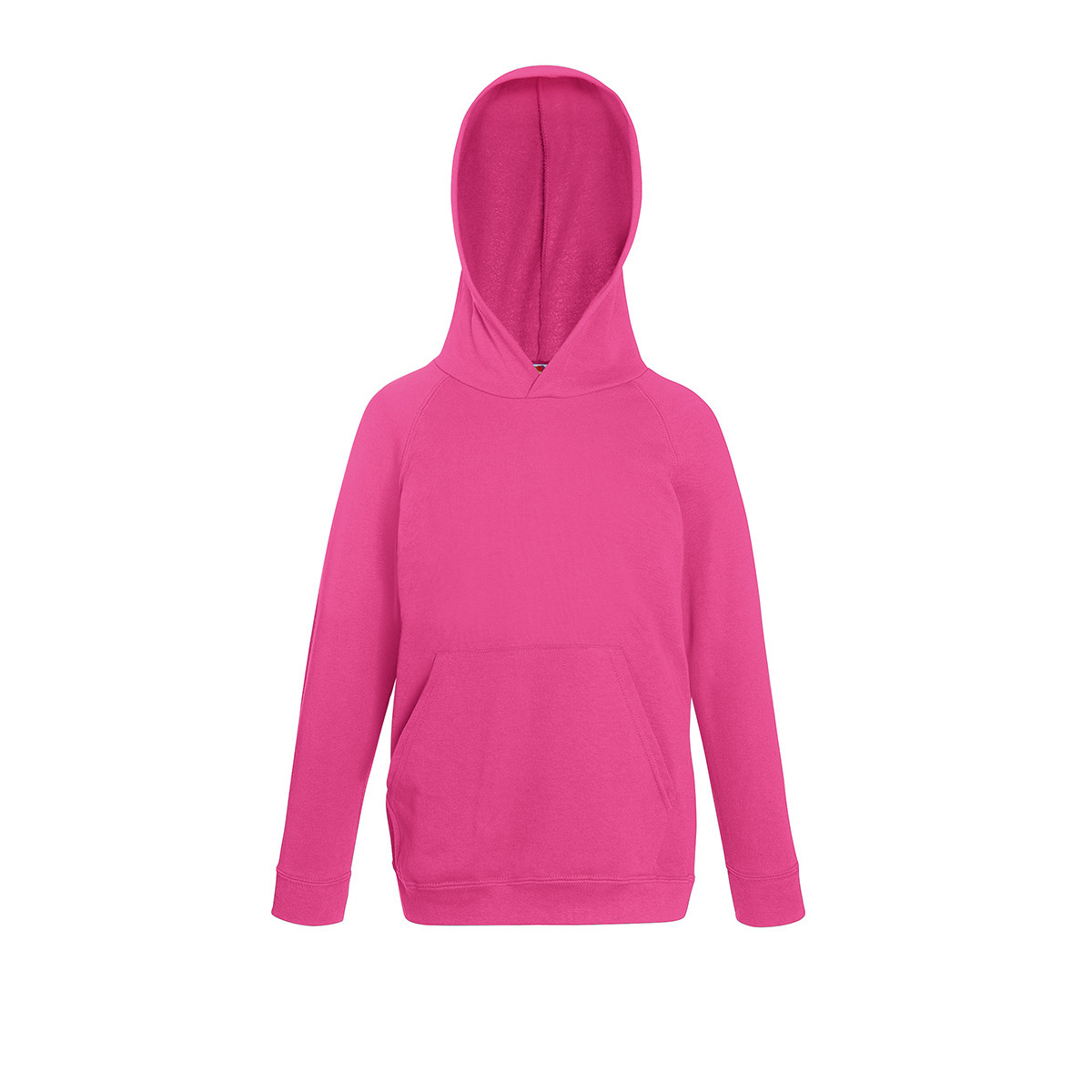 Felpa da bambino fuxia con cappuccio e tasche a marsupio sul fronte