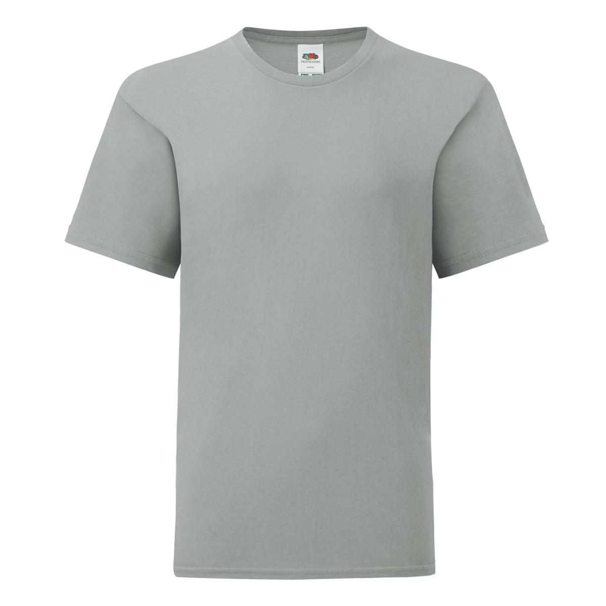 Tshirt girocollo grigia da bambino con manica corta