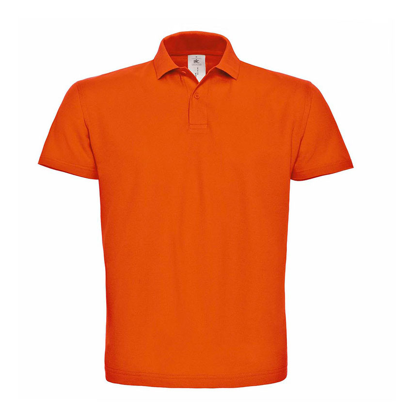 Polo arancione a due bottoni