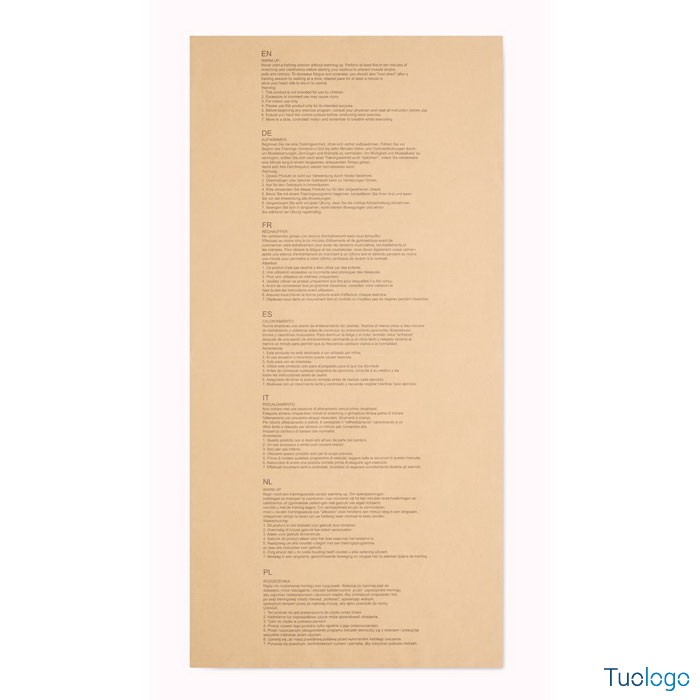 Istruzioni su foglio di carta