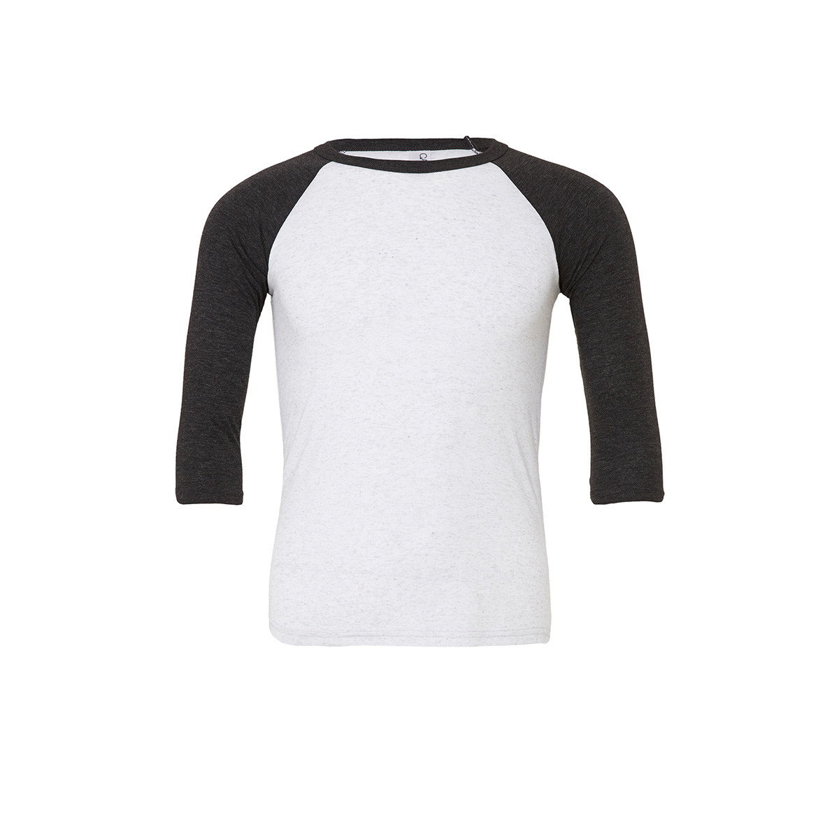 Maglia unisex con maniche corte 3/4 bianca e nera
