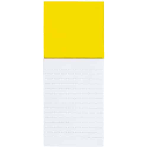 Magnete giallo con quaranta fogli e matita