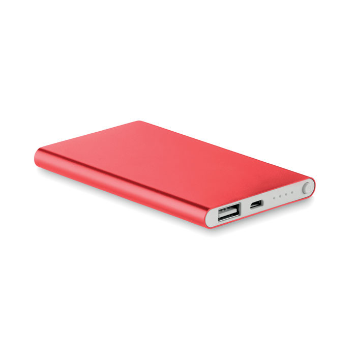 Powerbank rosso in alluminio