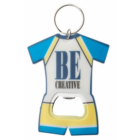 Portachiavi e apribottiglie a forma di divisa sportiva