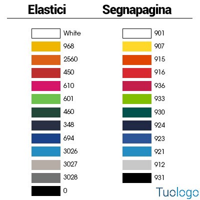 Tabella colori blocnotes