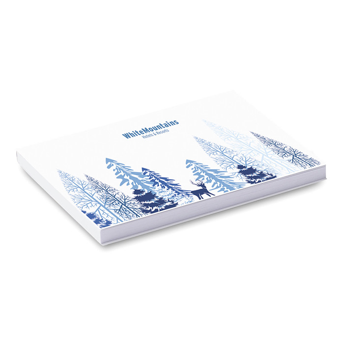 Block notes con cartoncino morbido rettangolare con stampa