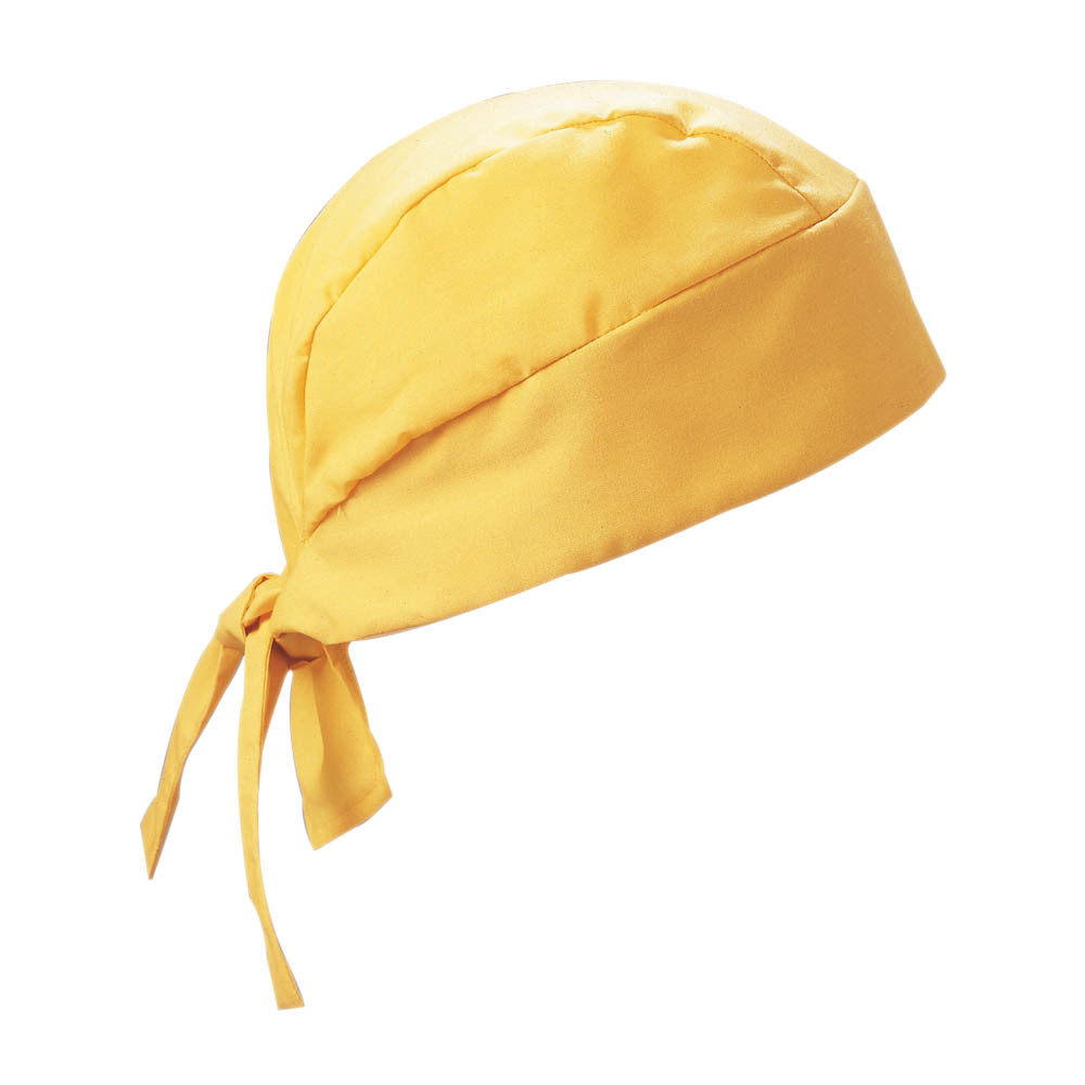 Bandana in cotone e poliestere gialla