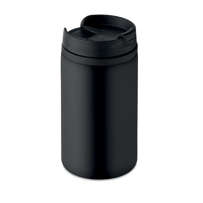 Tazza termica nera in acciaio inox