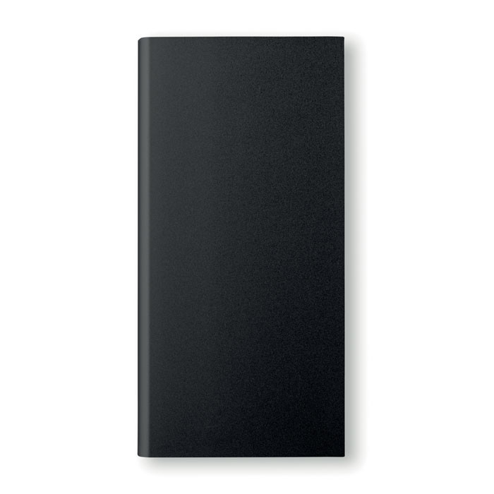 Powerbank nero in alluminio con pannello solare